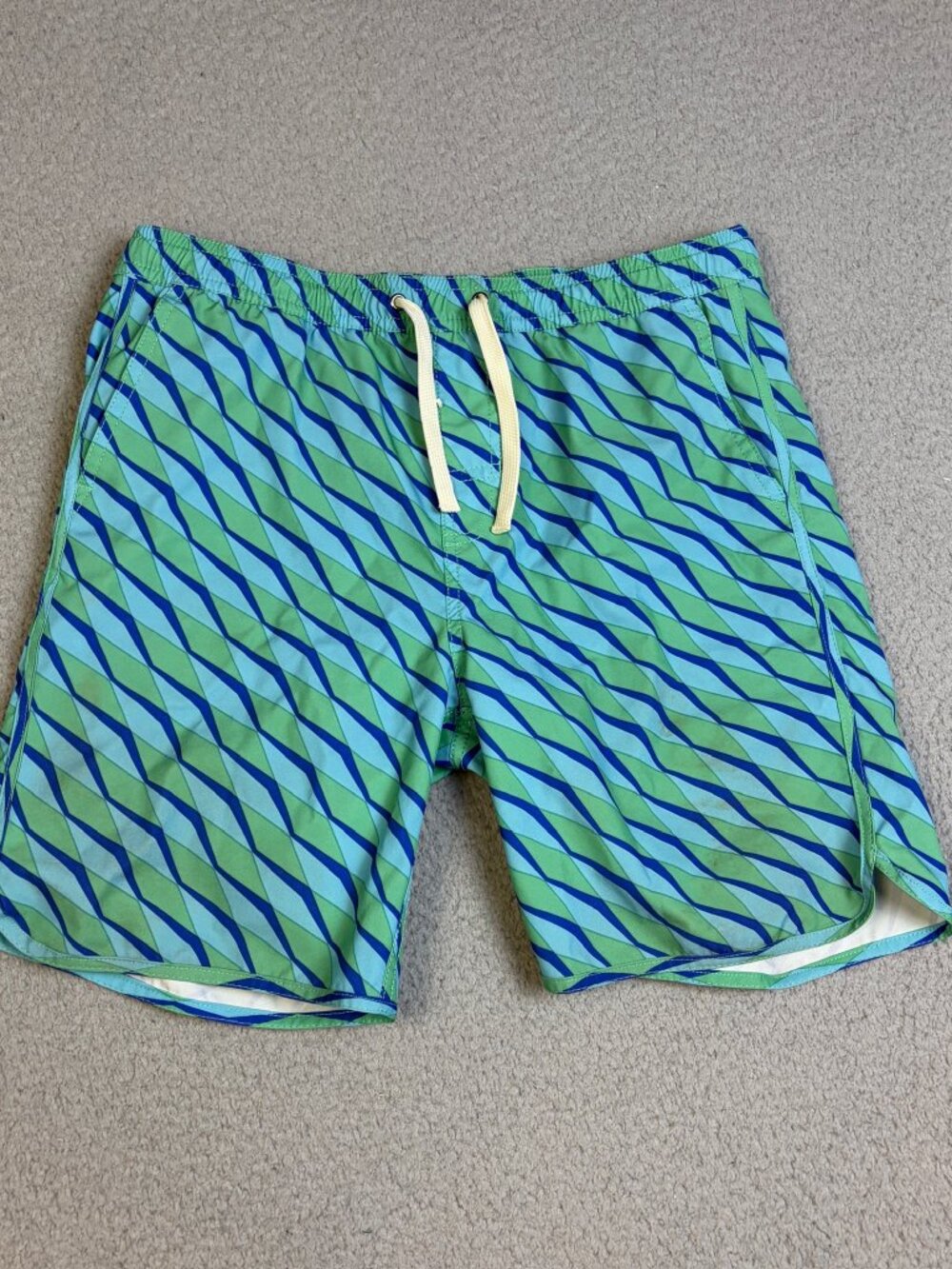 Fair Harbor Swim Trunks Youth Size XL Blue Green Outdoor Beach Pool Recreation